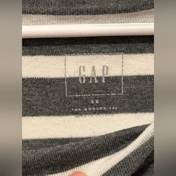 GAP Black and White Striped Long Sleeve Top - Picture 3 of 4